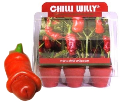 Chilli Willy - Unusual Gift Ideas - Grow your very own Willy Shaped Chilli